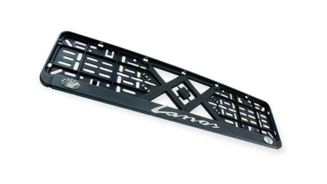 рамка под номер книжка  "LANOS"  рельефная хром улучшенная