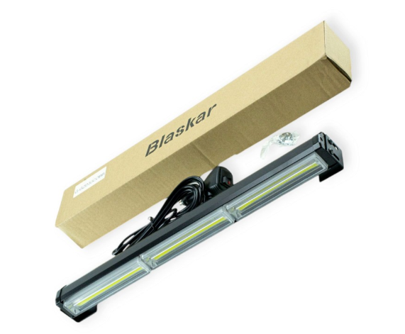 фара дополнительная LED  прямоуг. 450х40х45 (Д/В/Ш) 3 секции белый+ стробоскоп+штекер в прикуриват.