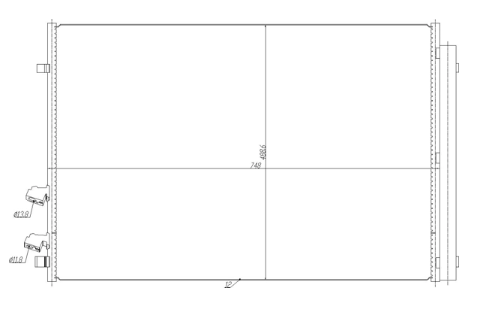 радиатор кондиционера VW Crafter 2.0D 16->  (HART)