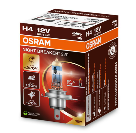 лампа H4 12V 60/55 (43) OSRAM Night Breaker +220%