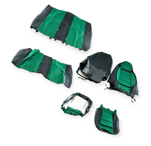 чехлы салона универс. Universal B "пилот" зеленые  комбинированные