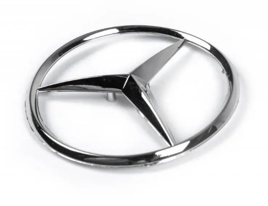 эмблема багажника "MERCEDES" 210 Ø 8,5см новая, 3 штырька
