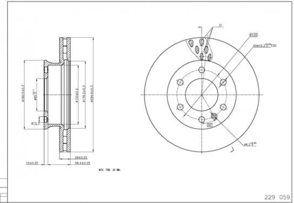 диск тормозной пер. MB Sprinter-VW Crafter 06->  (HART)