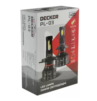лампа LED H7 12V PL-03 65W 5000K 12000L радиатор+вентилятор