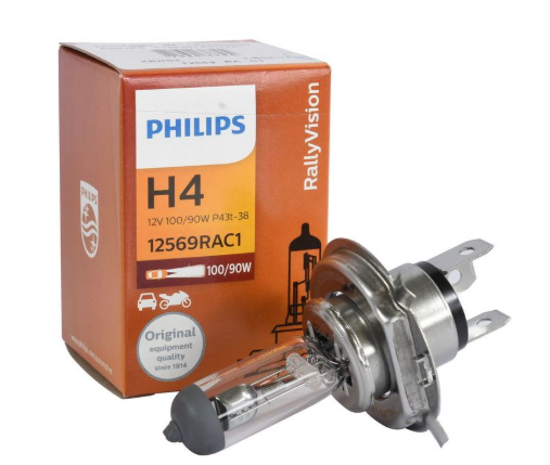 лампа H4 12V100/90 (43) PHILIPS Rallye