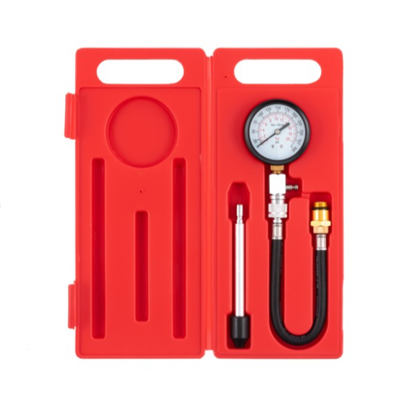 компрессометр 20 Атм бензин с шлангом, 2 переходника (футляр) Intertool AT-4001 - зображення 2