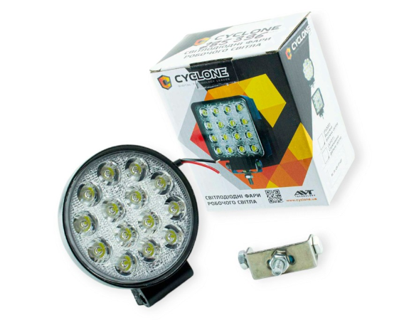 фара дополнительная LED  круглая 114х65 (Дм/Ш) 48W EP16 SP 6000K дальний