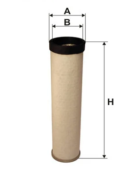 фильтр возд. JOHN DEERE 5000 4045-TD226B-4 01.90->  (WIX)