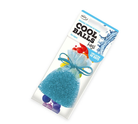 ароматизатор на зеркало сухой мешочек TASOTTI Cool Balls Bags  "Ice aqua"