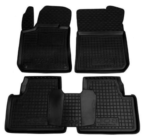 коврики салона Peugeot 308 2013-2021 универсал борт 2,5см, с перемычкой