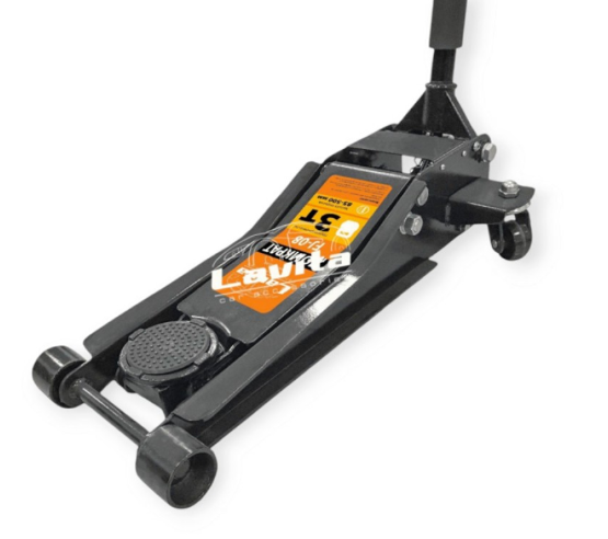 домкрат гидравл. подкатной 3 Т   85-500мм 34кг  (коробка)  "двухпоршневой насос" Lavita