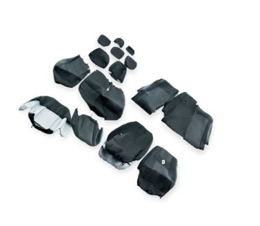 чехлы салона Renault Logan MCV (5 мест) 2009-13 г универсал раздельная "ткань" черные