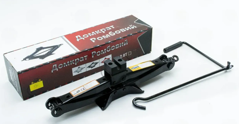 домкрат ромбовый  2Т    110-400мм  резиновая опора с вырезом