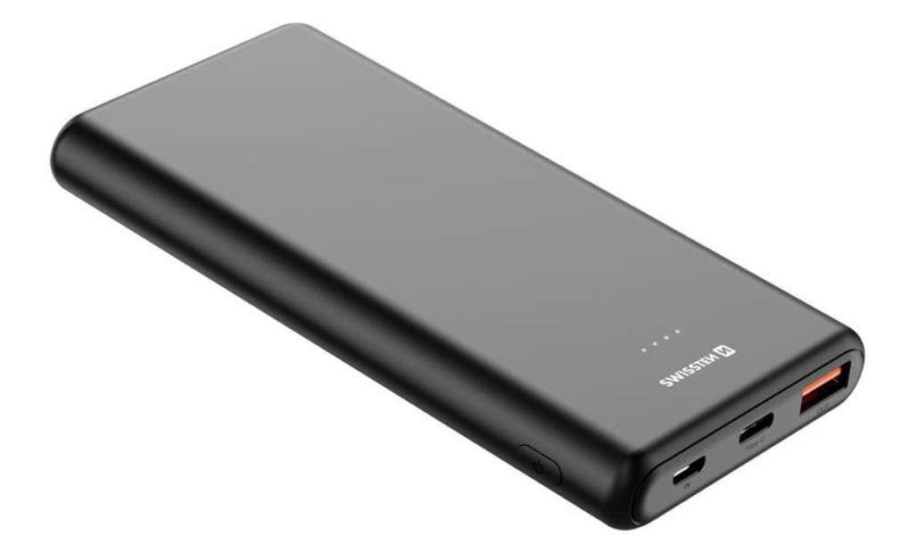 Наружный аккумулятор SWISSTEN POWER BANK 10000 mAh, 20W