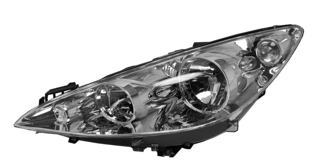 Фара левая H7/H1 с показателем поворачив., элек. рег., с моторч. [DEPO]