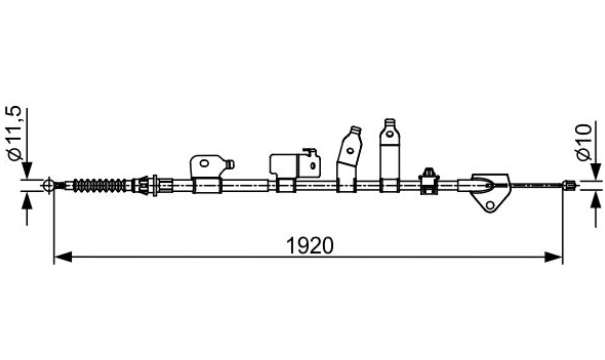 Трос ручного тормоза