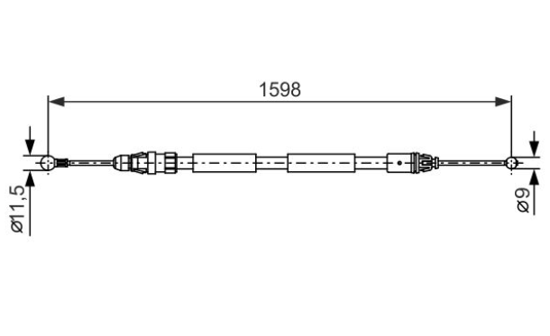Трос ручного тормоза