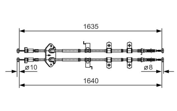 Трос ручного тормоза