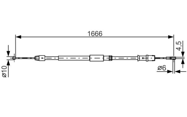 Трос ручного тормоза