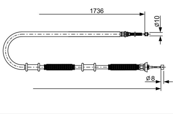 Трос ручного тормоза