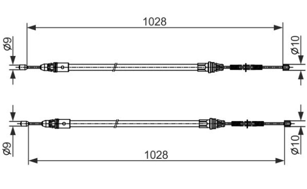 Трос ручного тормоза