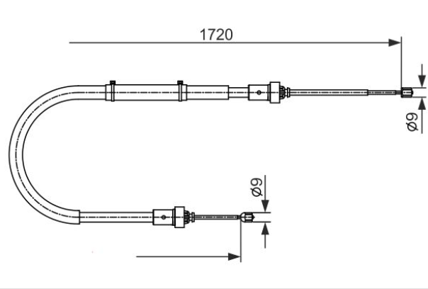 Трос ручного тормоза