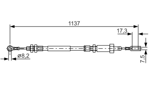 Трос ручного тормоза