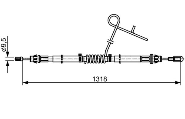 Трос ручного тормоза
