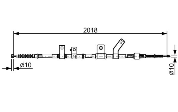 Трос ручного тормоза