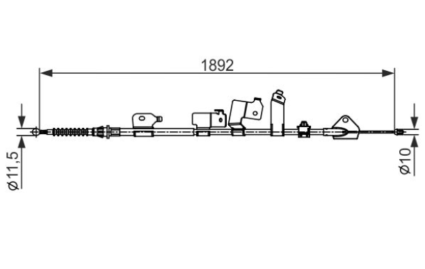 Трос ручного тормоза