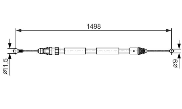 Трос ручного тормоза