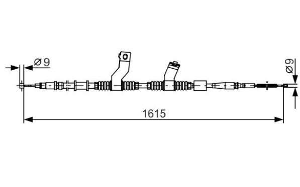 Трос ручного тормоза