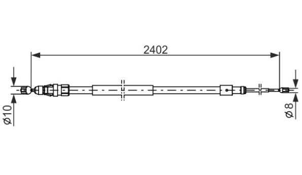 Трос ручного тормоза