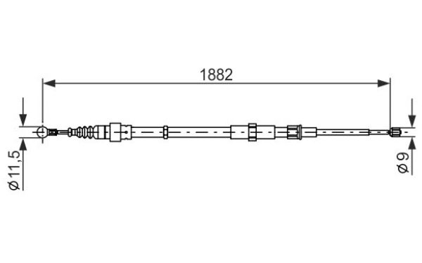 Трос ручного тормоза