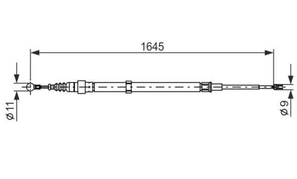 Трос ручного тормоза