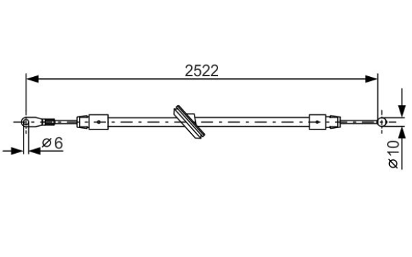 Трос ручного тормоза