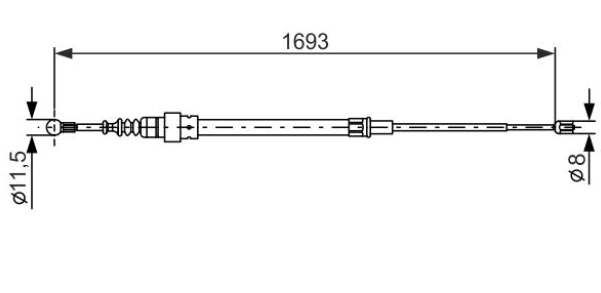 Трос ручного гальма 1987477817 - зображення 5