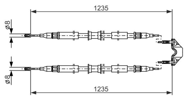 Трос ручного гальма 1987477869 - зображення 5