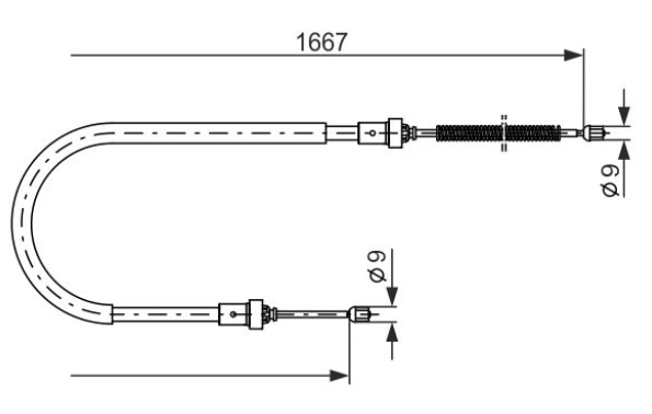 Трос ручного гальма 1987477956 - зображення 5