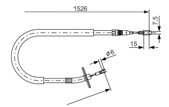 Трос ручного тормоза