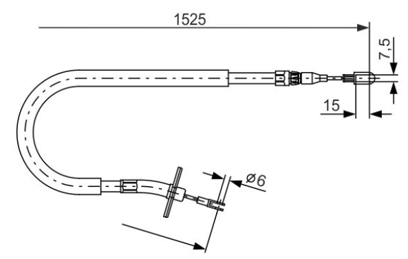Трос ручного тормоза