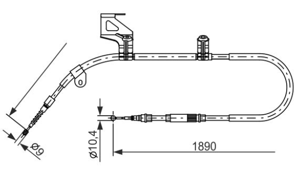 Трос ручного тормоза