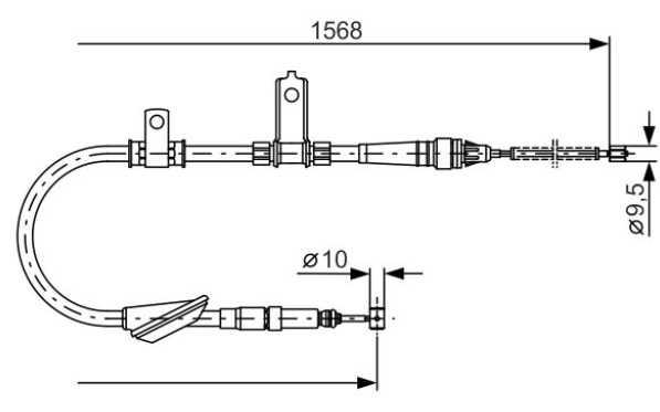 Трос ручного гальма 1987477790 - зображення 5