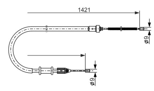 Трос ручного гальма 1987477633 - зображення 5