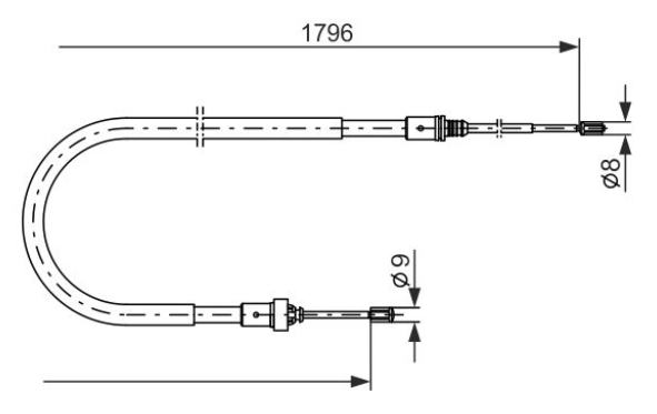 Трос ручного гальма 1987477235 - зображення 5