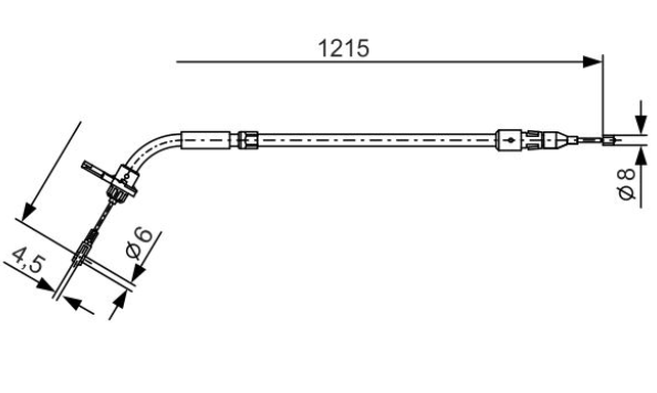 Трос ручного гальма 1987477225 - зображення 5