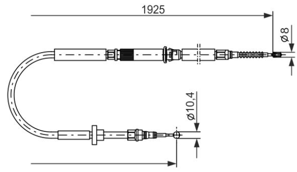 Трос ручного тормоза