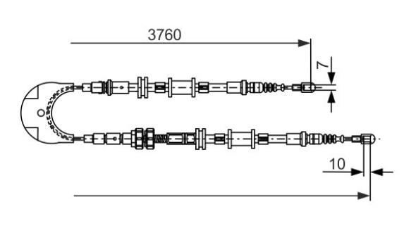 Трос ручного гальма 1987477735 - зображення 5