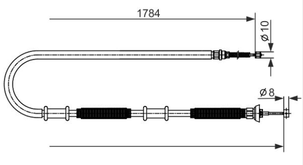 Трос ручного тормоза