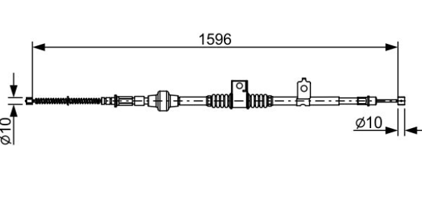 Трос ручного тормоза